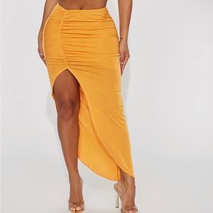 Slinky Maxi Skirt- Orange